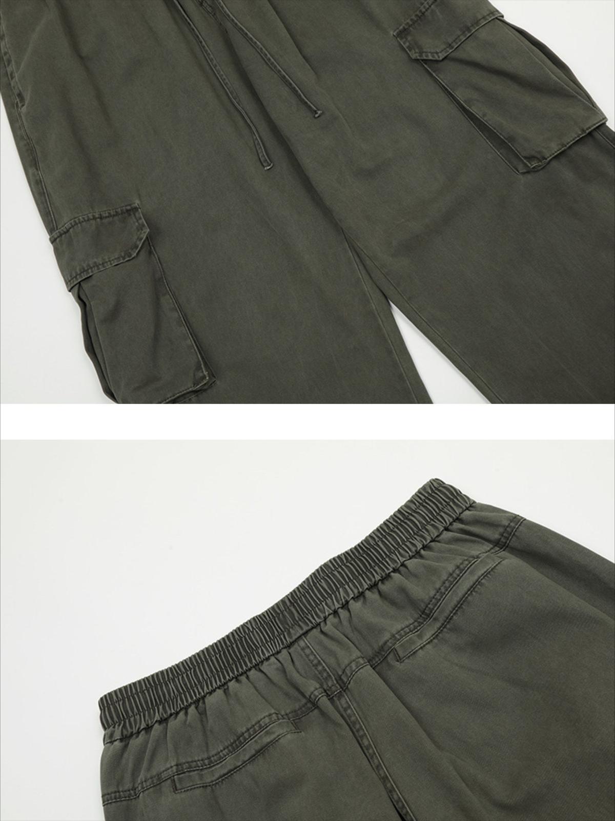 Concert Outfit Vinatge Washed Multi-Pocket Work Cargo Pants Concert Outfit Vinatge Washed Multi-Pocket Work Cargo Pants