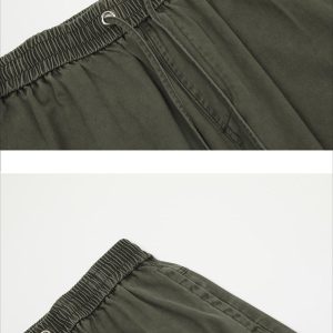 Concert Outfit Vinatge Washed Multi-Pocket Work Cargo Pants