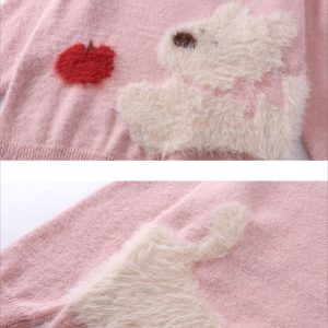 Concert Outfit Vintage Cartoon Little Dog Leisure Sweater