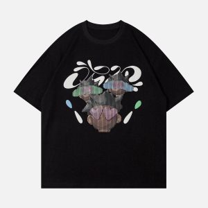 Concert Outfit Vintage Cartoon Print Tee