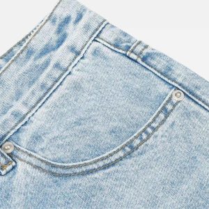 Concert Outfit Vintage Classic Washed Light Blue Jeans