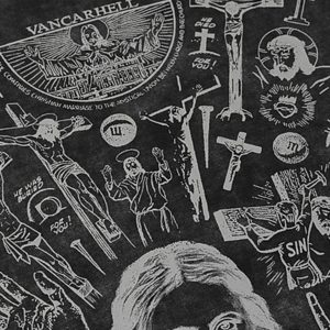 Concert Outfit Vintage Cross Figure Print T-Shirt