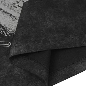 Concert Outfit Vintage Cross Figure Print T-Shirt