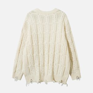 Concert Outfit Vintage Curled dough twists Damage Flow Sweater