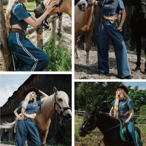 Concert Outfit Vintage Denim Jacquard Baggy Jeans