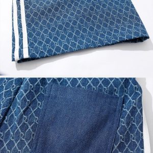 Concert Outfit Vintage Denim Jacquard Baggy Jeans