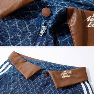 Concert Outfit Vintage Denim Jacquard Baggy Jeans