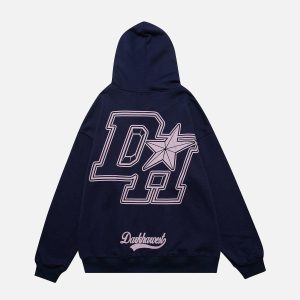 Concert Outfit Vintage 'DH' Print Hoodie