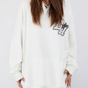 Concert Outfit Vintage 'DH' Print Hoodie