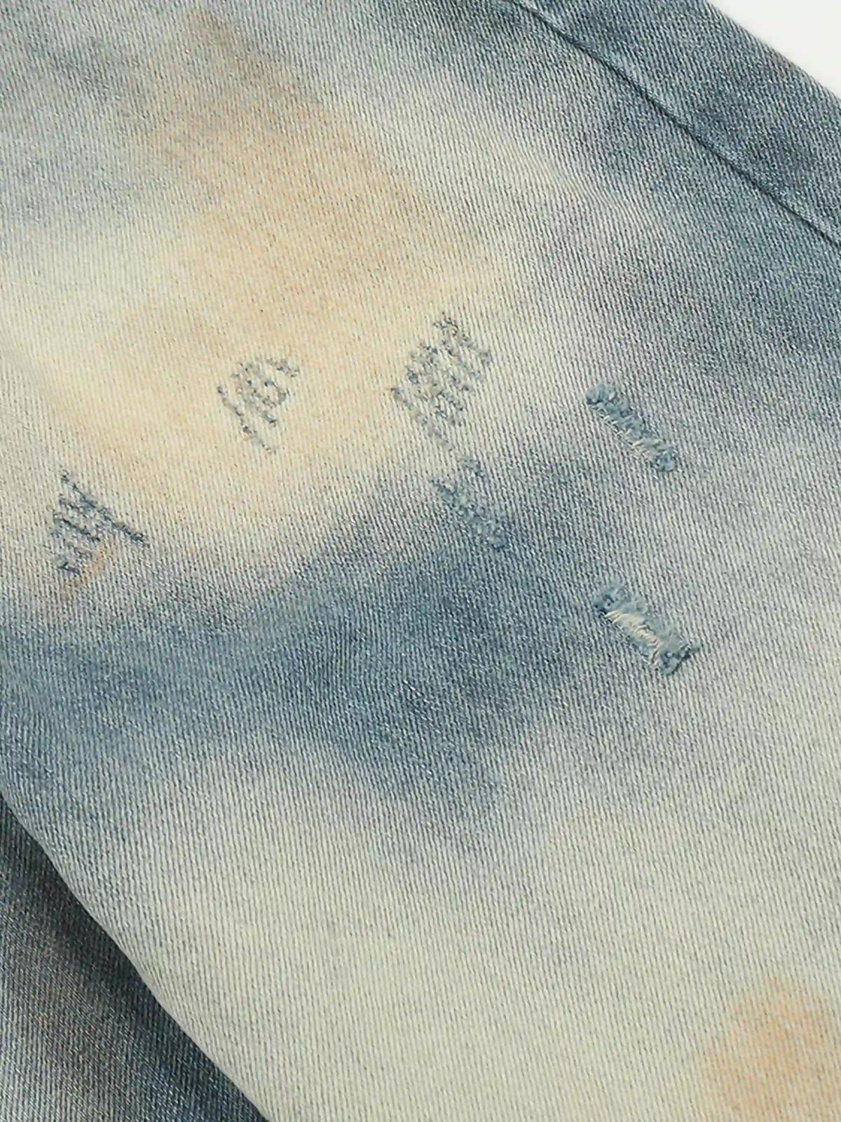 Concert Outfit Vintage Distressed Dyed Straight Jeans Concert Outfit Vintage Distressed Dyed Straight Jeans