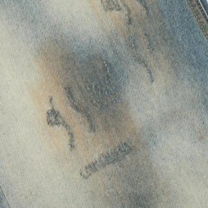 Concert Outfit Vintage Distressed Dyed Straight Jeans