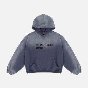 Concert Outfit Vintage Distressed Gradient Sweatshirt