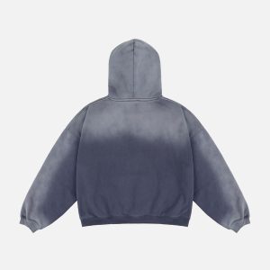 Concert Outfit Vintage Distressed Gradient Sweatshirt