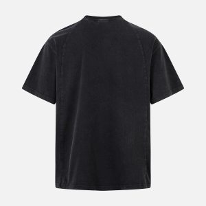 Concert Outfit Vintage Distressed Letter Print T-Shirt