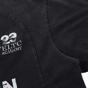 Concert Outfit Vintage Distressed Letter Print T-Shirt