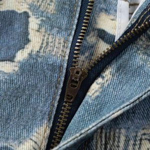 Concert Outfit Vintage Distressed Print 'Ripped' Jeans