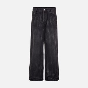 Concert Outfit Vintage Distressed Scratched Tie-Dye Jeans