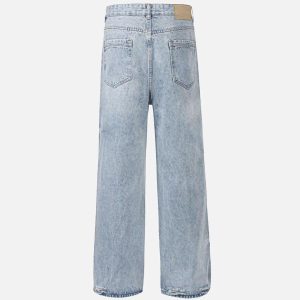 Concert Outfit Vintage Distressed Slim Straight-Leg Jeans