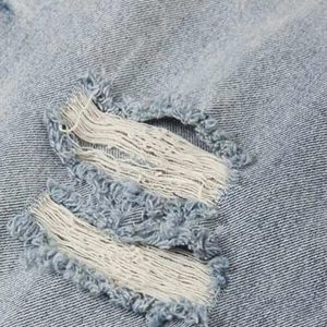 Concert Outfit Vintage Distressed Slim Straight-Leg Jeans