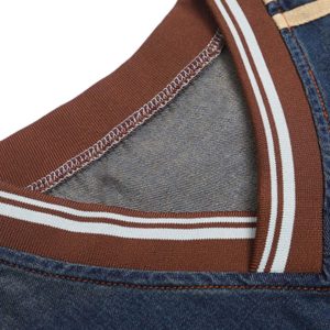 Concert Outfit Vintage Distressed Washed Gradient Denim T-Shirt