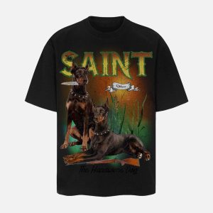 Concert Outfit Vintage Doberman Print T-Shirt