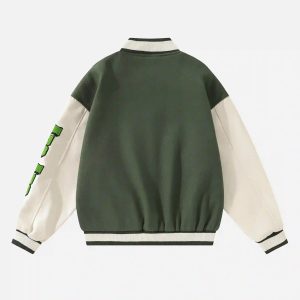 Concert Outfit Vintage Embroidered Baseball Jacket