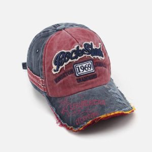 Concert Outfit Vintage Embroidered Hole Baseball Cap