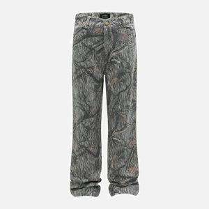 Concert Outfit Vintage Fallen Leaves Jeans