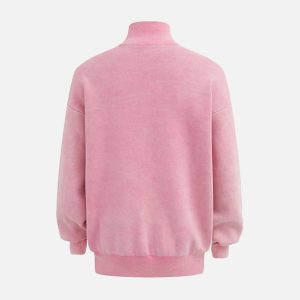 Concert Outfit Vintage Flame Jacquard Stand Collar Cardigan