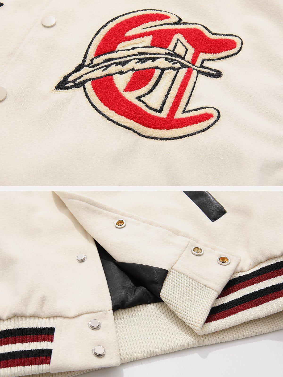 Concert Outfit Vintage Flock Print Varsity Jacket Concert Outfit Vintage Flock Print Varsity Jacket