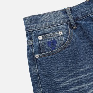 Concert Outfit Vintage Folds Loose Jeans