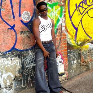 Concert Outfit Vintage Folds Loose Jeans