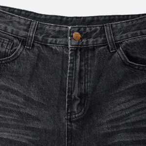 Concert Outfit Vintage Folds Loose Jeans