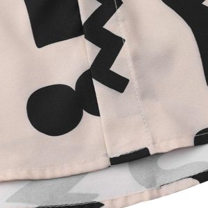 Concert Outfit Vintage Full Print Lapel Short Sleeve Shirt