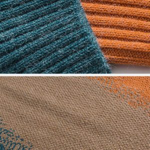 Concert Outfit Vintage Gradient Knit Sweater