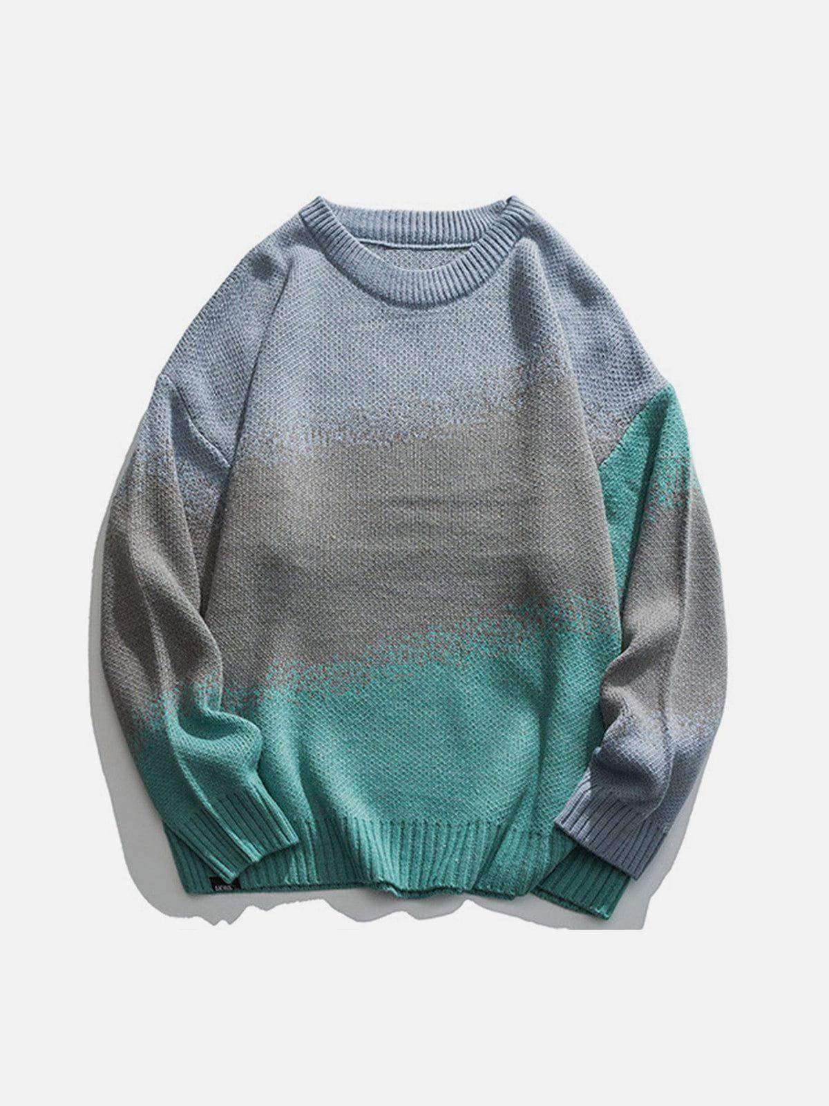 Concert Outfit Vintage Gradient Knit Sweater Concert Outfit Vintage Gradient Knit Sweater