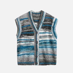 Concert Outfit Vintage Gradient Sweater Vest