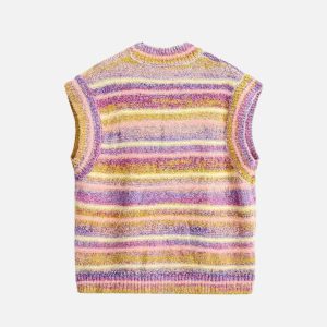 Concert Outfit Vintage Gradient Sweater Vest