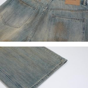Concert Outfit Vintage Graffiti Washed Distressed Jeans