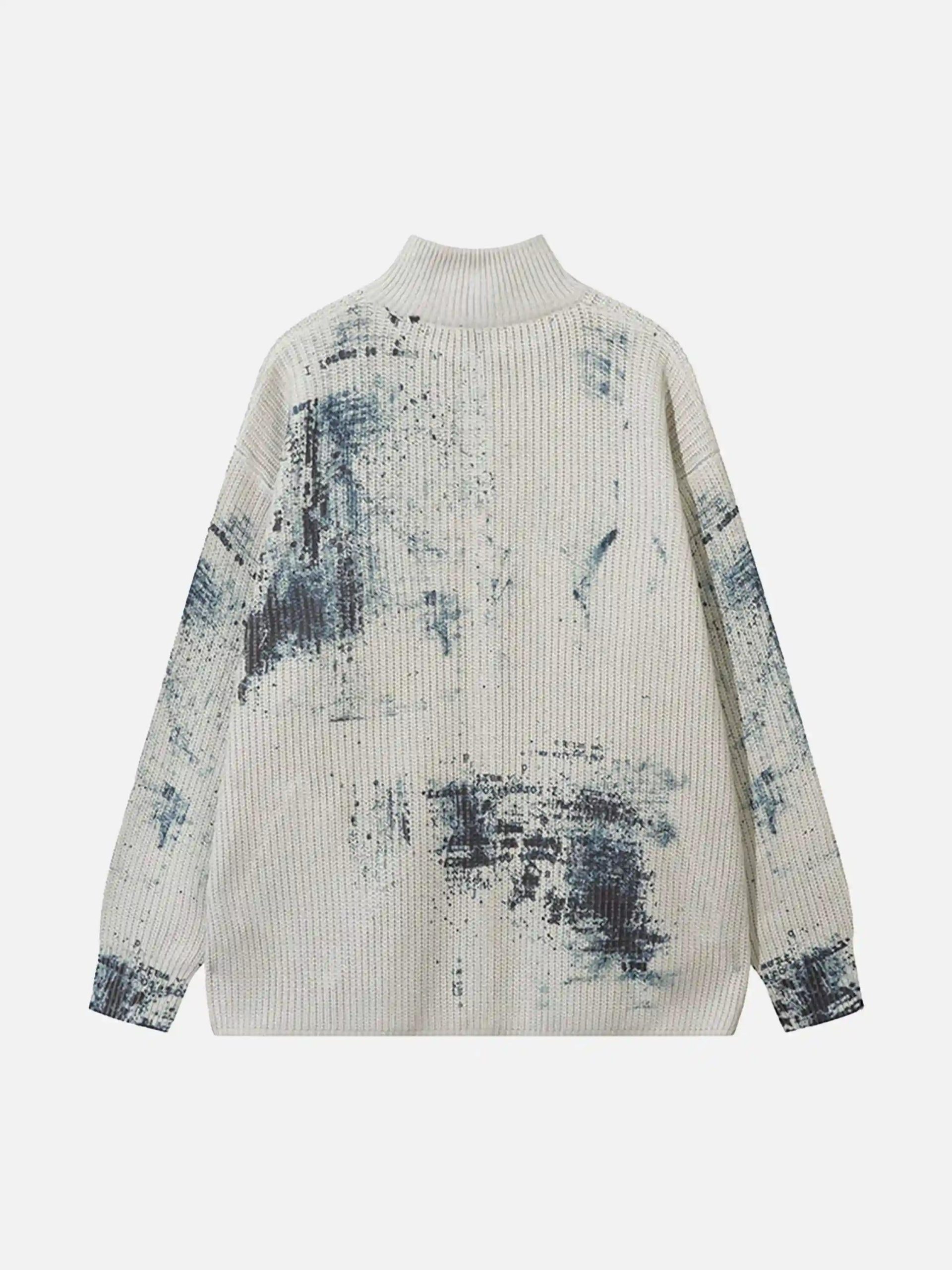 Concert Outfit Vintage Graffiti Zip-Up Cardigan Concert Outfit Vintage Graffiti Zip-Up Cardigan