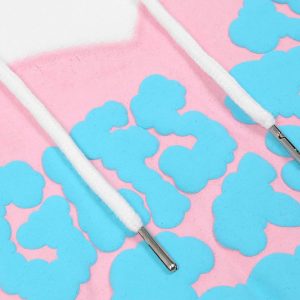 Concert Outfit Vintage Heart Print Hoodie