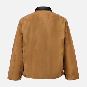 Concert Outfit Vintage Heavy Suede Quilted Work Jacket