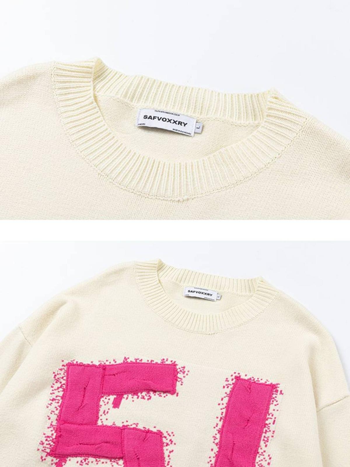 Concert Outfit Vintage High Street Embroidery Sweater Concert Outfit Vintage High Street Embroidery Sweater