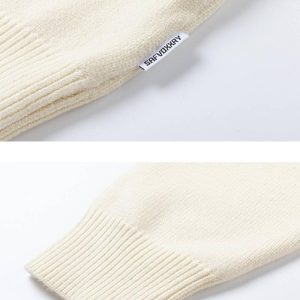 Concert Outfit Vintage High Street Embroidery Sweater