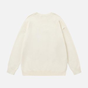 Concert Outfit Vintage High Street Embroidery Sweater