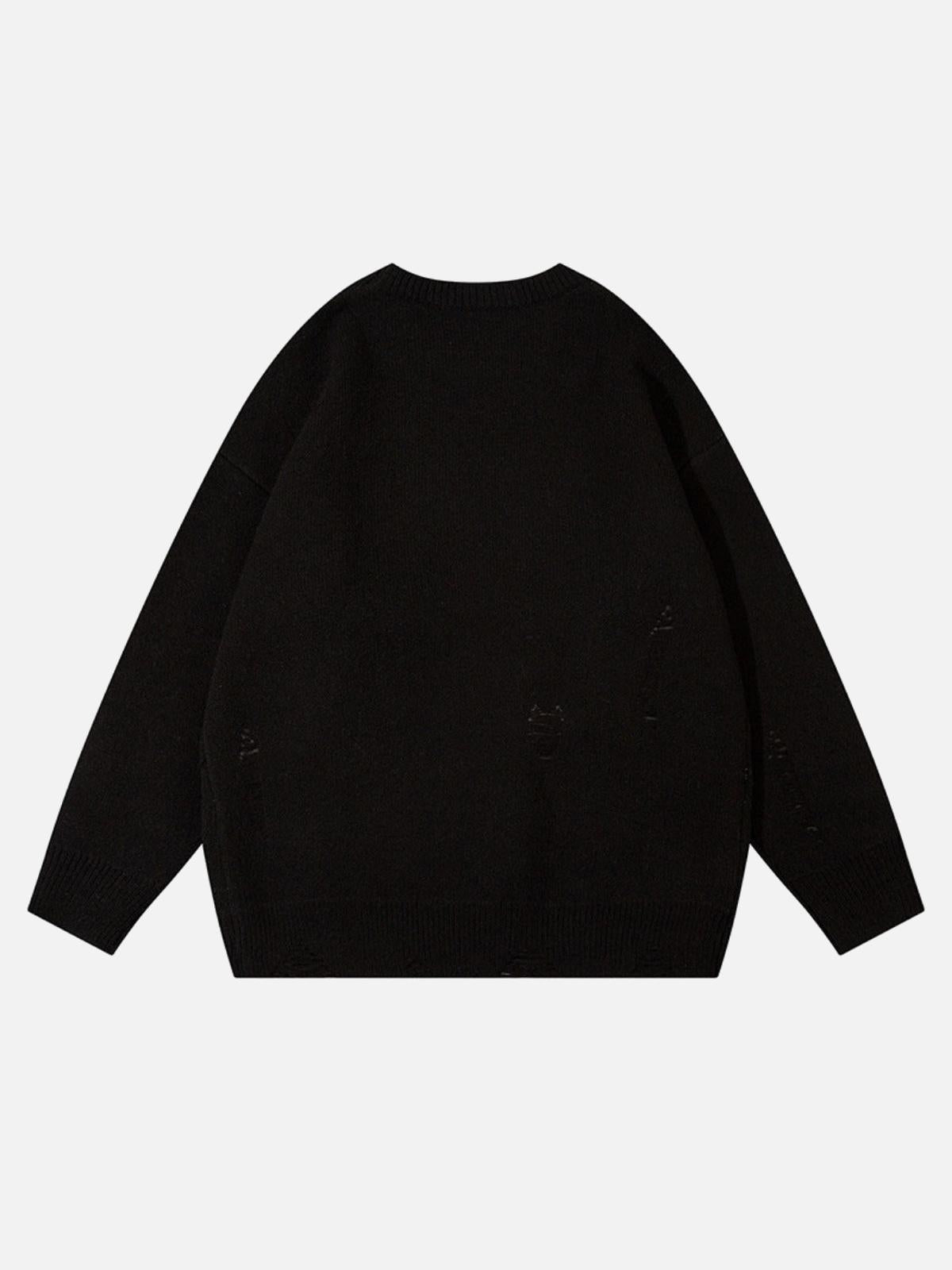 Concert Outfit Vintage High Street Ripped Butterfly Sweater Concert Outfit Vintage High Street Ripped Butterfly Sweater