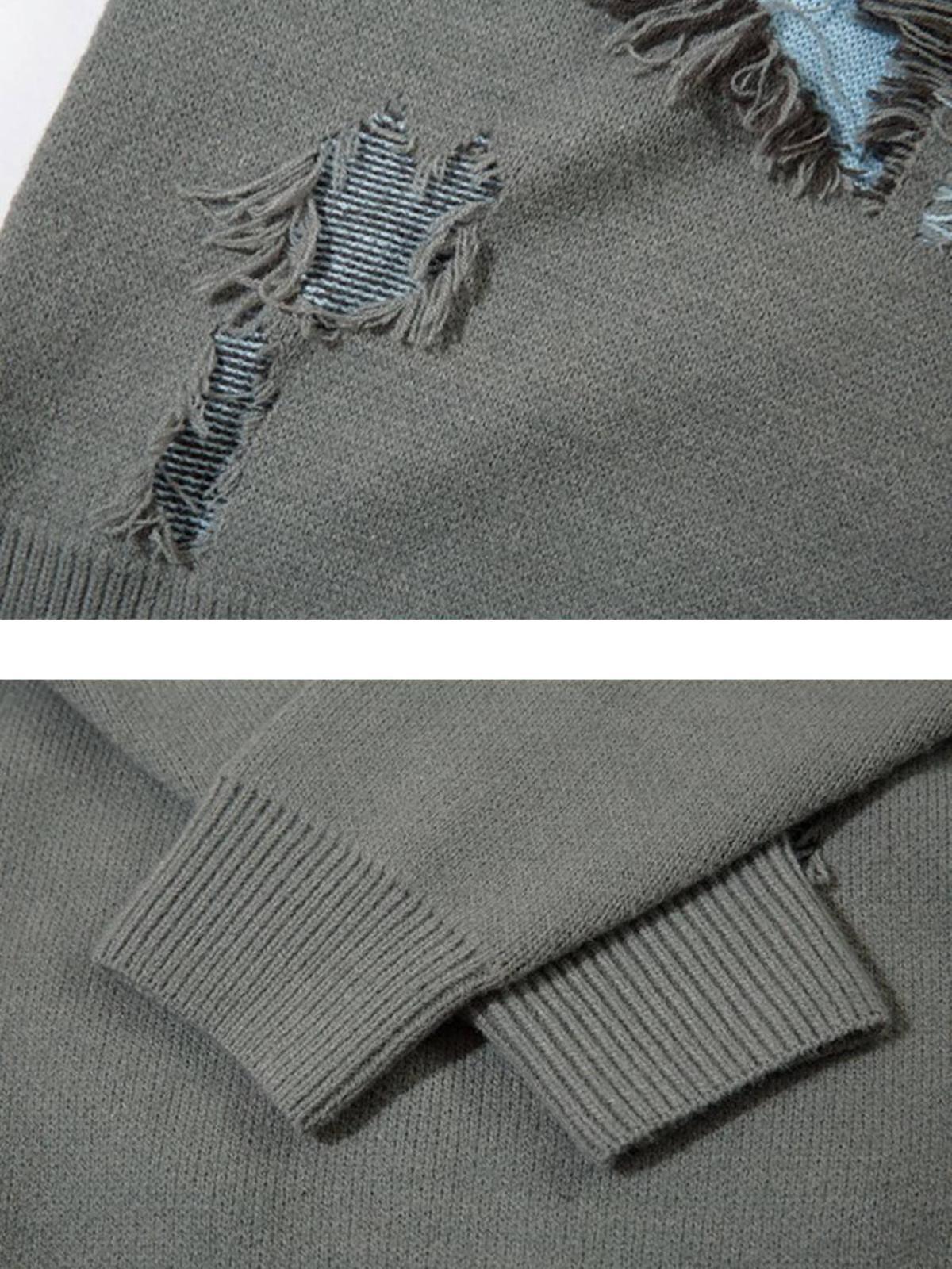 Concert Outfit Vintage High Street Ripped Butterfly Sweater Concert Outfit Vintage High Street Ripped Butterfly Sweater