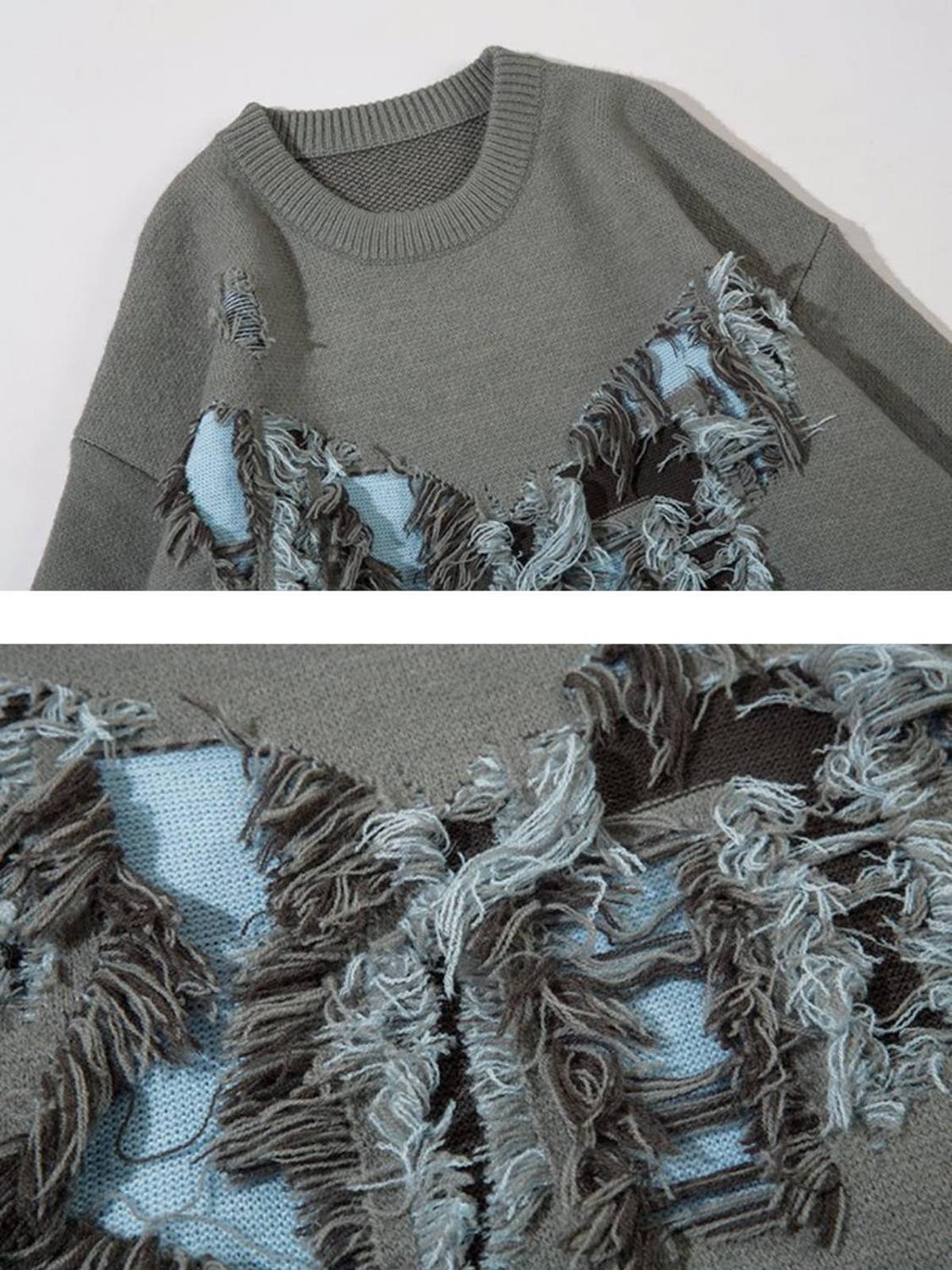 Concert Outfit Vintage High Street Ripped Butterfly Sweater Concert Outfit Vintage High Street Ripped Butterfly Sweater