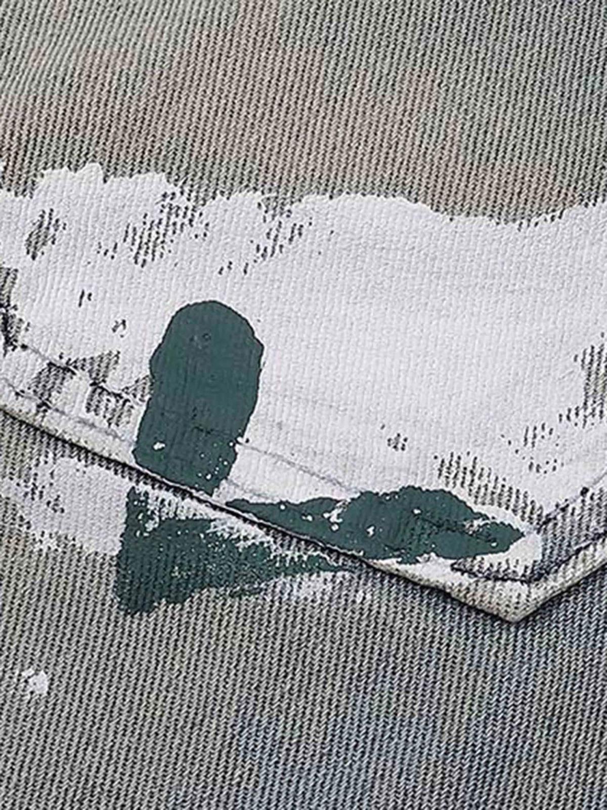 Concert Outfit Vintage Ink Splash Washed And Distressed Jeans Concert Outfit Vintage Ink Splash Washed And Distressed Jeans