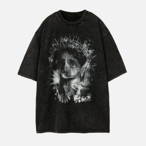 Concert Outfit Vintage Jesus Print Tee